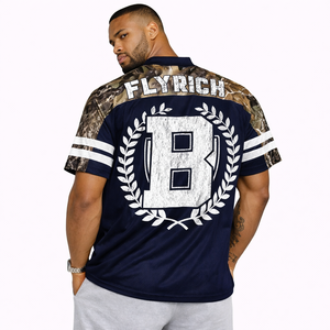 Premium Quality Custom Mesh Navy American Football Jersey Men Sublimation Real tree Camo Sleeve Sportswear Bulk Team Uniform OEM - Product Image 2