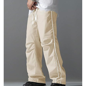 OEM Custom Logo <b>Men</b>’s Sports Track Pants <b>Loose</b> <b>Fit</b> Windbreaker Nylon Anti-Wrinkle Casual Elastic Waist Drawstring <b>Joggers</b> - Product Image 6