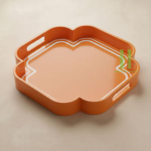Plateau rectangulaire en laque de haute qualité, plateau de service écologique et imprimé sur mesure pour le service et la décoration, en provenance du Vietnam - Product Image 5