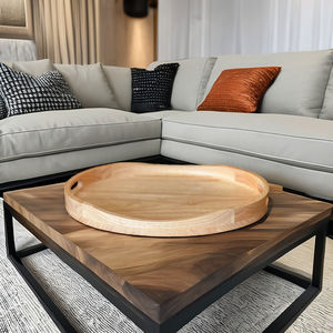 Bandeja para servir de bambú al por mayor, con asas fuente ahora, almacenamiento de tabla de madera de bambú para organizador de aperitivos, bandejas de madera para charcutería - Product Image 1