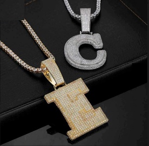 Nuevo Estilo Colgante de Letra Personalizada con Zirconia Completa y Moissanita, Chapado en Plata 925, Lujo Hip Hop - Product Image 2