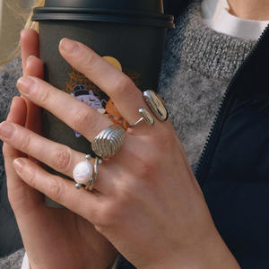 แหวนสแตนเลสสตีลชุบทอง 18K PVD กันน้ำ ปรับขนาดได้ หรูหรา - Product Image 4