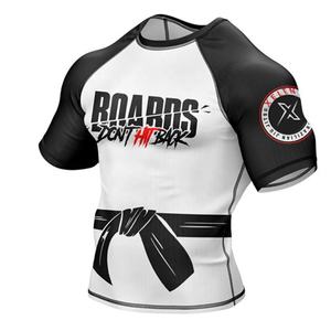 Camiseta de Compresión Personalizada de Manga Larga Antibacteriana para Hombre, Rashguard de BJJ, MMA, Jiu Jitsu, Grappling, Spandex/Poliéster - Product Image 2