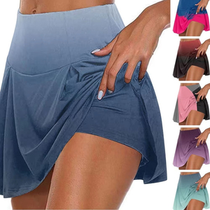 Women's Natural Waist <b>Asymmetrical</b> Mini Skirt Plain Dyed Ruffles Vintage Style Autumn Woven Knitting Polyester Sporty Pocket - Product Image 5