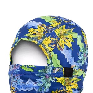 Pasamontañas Unisex de Cobertura Total, 100% Poliéster, para Exteriores, con Estampado de Hojas Azules, Talla Adulto 56-58CM - Product Image 5