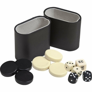 Custom Premium Leatherette Dice Cup Set Oval Corduroy Shaker Cup with Checkers Dice for <b>Backgammon</b> <b>Board</b> Game Night Bar Dice Cup - Product Image 6