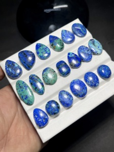 Cabochon d'azurite naturelle, pierre précieuse d'azurite bleue AAA, cabochon poli, pierre pour la fabrication de bijoux, gemme en vrac, cristal de collection - Product Image 5