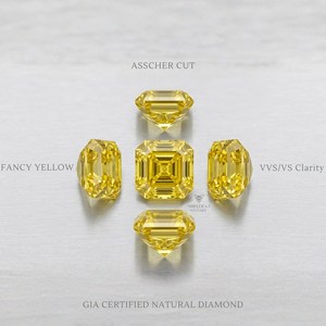 เพชรทรงแอสเชอร์ 1.01 กะรัต สีเหลืองแฟนซี แท้ 100% ได้รับการรับรองจาก GIA สำหรับผู้จำหน่ายเครื่องประดับจากอินเดีย - Product Image 4