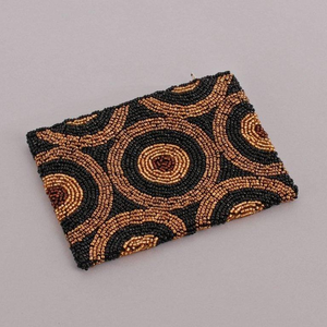 Petite bourse à monnaie en toile de coton brodée avec des perles, design nostalgique, pour les filles de petite ville |   Pochette en strass en gros |   Personnalisation OEM - Product Image 5