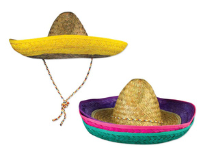 Sombrero Mexicano Tradicional de Ala Ancha con Correa para la Barbilla, Sombreros de Paja Mexicanos Coloridos con Pompón, Sombreros de Paja para Festivales de Vietnam - Product Image 6