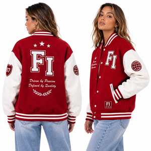 Chaqueta Varsity Corta Premium para Mujer, Estilo Letterman, con Mangas en Contraste, para Uso Diario y Casual - Product Image 5