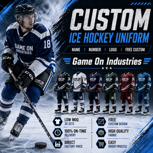 OEM ODM High Quality Breathable Custom Team Uniforms Direct Factory Price With Own Logo Personalized Ice Hockey Jersey Sets - Product Image 1