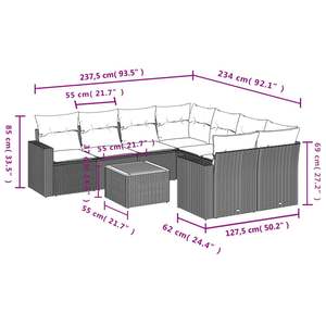 Ensemble de canapés de jardin beige - Product Image 3