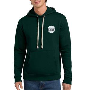 Sweat à capuche épais en molleton uni unisexe avec motif brodé en molleton éponge - Sweats à capuche personnalisables - Product Image 1