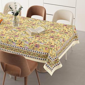 Handmade Simple Style Floral Cotton <b>Tablecloth</b> Rectangular Washable Eco-Friendly Reusable Custom for Home Wedding Banquet Party - Product Image 1