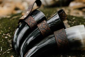 Vente chaude M.I.G. Chopes à boire vintage Viking en corne de buffle naturelle, fabriquées à la main, polies, écologiques, pour la chambre à coucher - Product Image 3