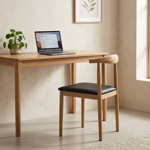 Silla de Comedor Moderna de Madera con Tapicería de Cuero PU, Asiento y Respaldo Suaves, Muebles para el Hogar, Cafeterías, Restaurantes - Product Image 4