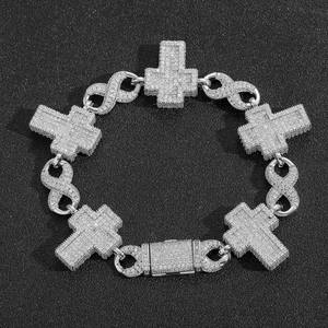 Direct Factory Supply Luxury Round Cut Moissanite Diamond Cuban Bracelet <b>for</b> <b>Men</b> and Women Available <b>for</b> Export Price - Product Image 4