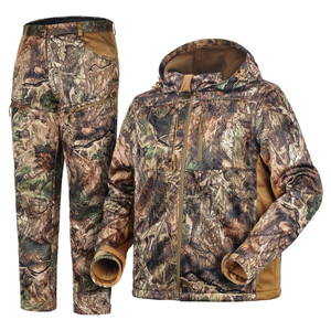 Ensemble de chasse en plein air pour hommes, camouflage biomimétique, veste en polaire pour la chasse aux oiseaux aquatiques et sur les terres, imperméable, softshell et ensemble de combinaison de chasse - Product Image 1