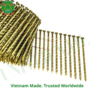 Industrial Grade 2-1/2 Icnh Wire Coil Pallet <b>Nails</b> Screw/Smooth Shank Yellow Coated Custom Size Wooden Pallet Pneumatic <b>Nail</b> Gun - Product Image 3