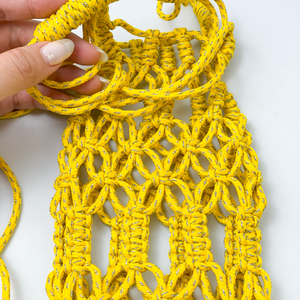 Bolsa de Macramé para Botellas Estilo Boho de JNC Macramé, Hecha a Mano con Algodón y Poliéster, Ecológica, Reutilizable, para Vino, Picnic, Regalo - Product Image 6