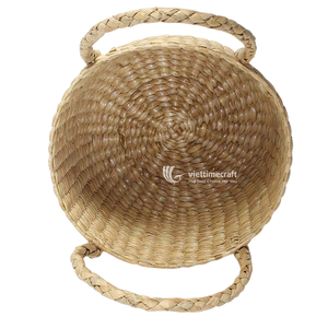 Cesta de Almacenamiento Grande de Mimbre de Pasto Marino con Asas Trenzadas - Product Image 4