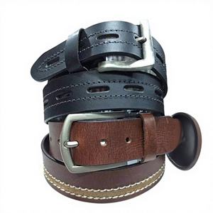 Cinturones de Cuero Vacuno Vintage para Hombre, Hebilla de Acero, Ecológicos, Duraderos, Impermeables, Resistentes, Estilo Formal, Unisex - Product Image 6