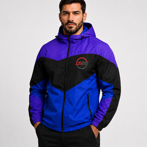 Chaqueta cortavientos personalizada para hombre diseñada con materiales de primera calidad, tacto ligero y servicios de fabricación de marca privada OEM ODM - Product Image 3