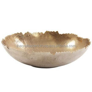 Vente en gros Bol de service décoratif de luxe en or personnalisé de haute qualité pour la maison, hôtel, restaurant, table, bol en métal pour les fêtes - Product Image 2