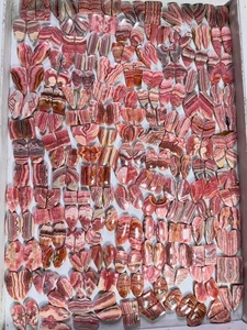 Trimurti Gems Natural <b>Pink</b> Rhodochrosite Pair Loose Gemstone Polished Cabochon Mix Shape <b>Healing</b> Crystal Jewelry Making Stones - Product Image 2