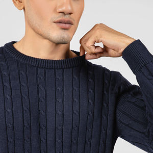 Cardigan en laine 100% pour homme avec logo brodé sur le devant, pull chaud en tricot, décontracté, pour l'extérieur, automne-hiver, nouveau style - Product Image 2
