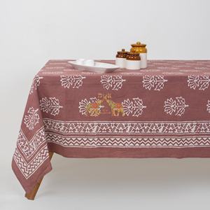 Mantel de Mesa de Comedor con Estampado de Loto Dabu en Algodón, Mantel Hecho a Mano para Bodas, Fiestas y Eventos, Decoración de Mesa de Cocina, Regalo - Product Image 3