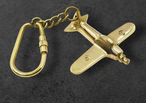 Vintage Style Brass Airplane Keyring Aircraft Travel Keychain for Men Women Antique Finish Metal <b>Key</b> <b>Holder</b> Gift - Product Image 6