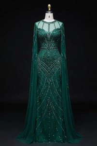 Vestido de Fiesta de Tul con Cuentas de Inspiración Vintage, Largo hasta el Suelo, Bordado, con Mangas Cortas, Vestido de Noche de Lujo para Mujer, 2026 - Product Image 3