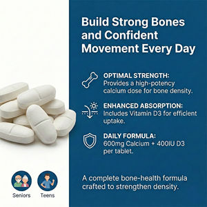 Tablet Kalsium 600mg dengan Vitamin D3 untuk Kesehatan Tulang dan Suplemen Pendukung Imunitas - Product Image 2