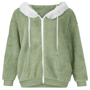 Sweat-shirt à capuche en polaire Sherpa pour hommes et femmes, personnalisé, doux, chaud, hiver, fermeture éclair, décontracté, streetwear, mode, fabrication usine - Product Image 1