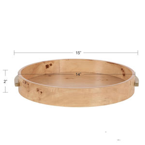 Large Wooden Serving Tray with Strong Raised <b>Border</b> for Family Meals, Party Catering, Buffet Food <b>Display</b> - Product Image 6
