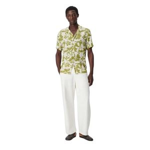 <b>Men</b> Olive Green Botanical Leaf Print Short Sleeve Button Up <b>Shirt</b> <b>Tropical</b> Pattern Casual Summer Beach <b>Shirt</b> Custom Clothing - Product Image 6