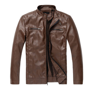 Blouson de motard pour homme, design personnalisé, style cuir, fermeture éclair, vêtement d'extérieur durable pour la moto, vente en gros - Product Image 1