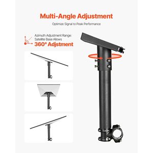 Kit di Montaggio Starlink per Camper in Acciaio Resistente con Angolo Regolabile a 360 Gradi, Tubo Extra Corto Gen 3 con Starlink Extra Corto - Product Image 3