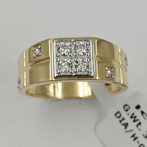 Anillo de Oro de 14K Premium para Caballero con Diamante Natural de Corte Brillante Redondo de 0.40Ct, Certificado IGI, Chapado en Rodio, Moderno para Uso Profesional - Product Image 6