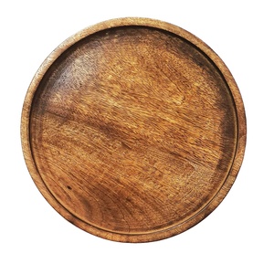 Plateau en bois multifonctionnel, élégant, gravé, de style européen et américain, réutilisable, écologique, pour la table, la décoration et les aliments - Product Image 1