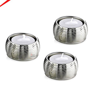 Porte-bougie rond élégant de style royal pour la décoration de la maison, idéal pour les centres de table de Noël et de mariage - Product Image 1