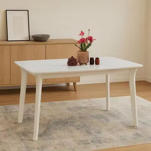 Mesa rústica de madera tallada a mano de alta calidad, plegable, portátil, de madera maciza, hecha a mano, para jardín, patio, comedor. - Product Image 1