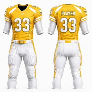 Vêtements de football américain en promotion : Ensemble maillot et pantalon personnalisés en tissu anti-humidité, uniforme de jeu d'équipe, fournisseur pour commandes en gros - Product Image 1