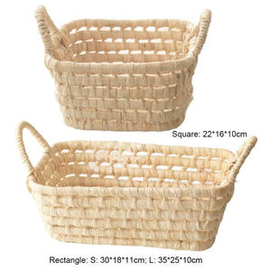 Cesta de Almacenamiento Tejida a Mano 2026, Ecológica, Multifuncional, Decoración para el Hogar, Organizador de Cocina, Rectangular, para Alimentos - Product Image 6