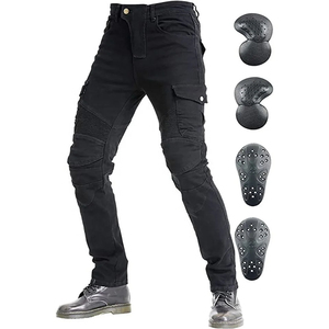 Men's Olive Green Motorcycle Cargo <b>Pants</b> With Protective Knee <b>Pads</b> Breathable All Seasons Wear - Product Image 4