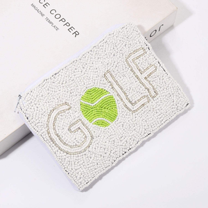 Cartera Unisex con Cierre y Cuentas Hechas a Mano, Monedero para Golf con Portamonedas, Regalo Deportivo o para Fiestas de MD HANDICRAFTS - Product Image 3