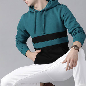 Sudadera con Capucha para Hombre, Nueva, de Color Sólido, Tejido Grueso, Deportiva, Transpirable - Product Image 1