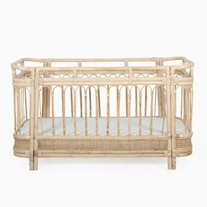 Cuna de madera maciza para bebé, cunas de ratán para bebés, moisés de bajo costo para muebles de habitación infantil, éxito de ventas - Product Image 4